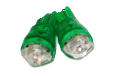 Coppia 2 Lampade Led T10 Con 1 F5 Flux Colore Verde Green 12V 0,2W <p>