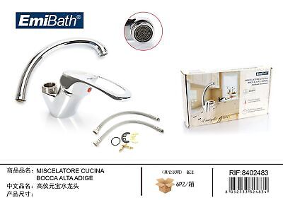 Kit Rubinetto Da Cucina Bocca Alta Con Miscelatore Misura 200X280mm Colore