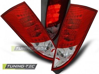 Coppia Set Kit Fari Tuning FOCUS MK1 10.98-10.04 HATCHBACK Rosso/Bianco LED