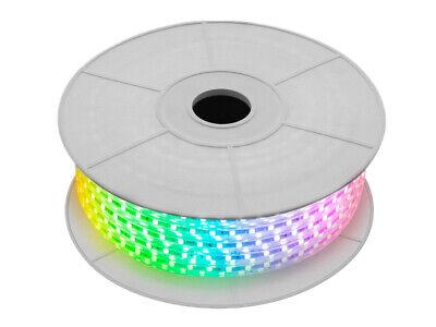 Bobina 100M Striscia Led 220V RGB IP65 Passo 12mm 12W/M Tagliabile 100cm Doppia