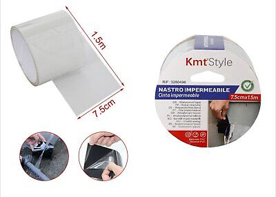 6 Pezzi Nastro Adesivo Impermabile PVC 75mm X 150cm Trasparente <ul><li>Il