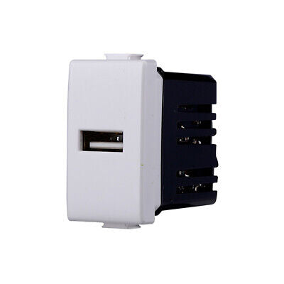 ETTROIT Modulo Presa Caricatore USB 5V 2,1A Bianco Compatibile Con Bticino