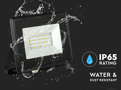 Faro Led Flood Light 20W Carcassa Nera IP65 Freddo 6400K Super Slim SKU-5948