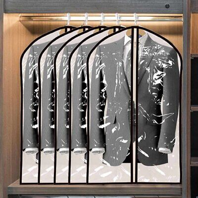 Confezione da 6 Porta Abiti Trasparenti in Plastica Antipolvere Protezione