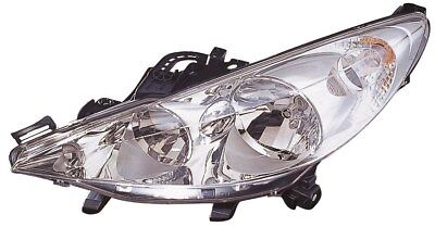 Faro fanale anteriore destro 207 06-12 H7+H1 VALEO con motorino per reg.