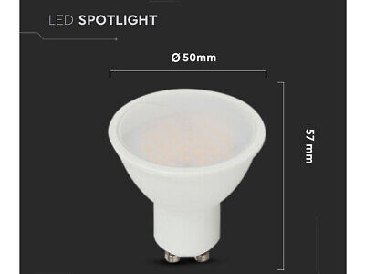 Lampada Led GU10 10W 1000LM 220V 110 Gradi Neutro 4000K Diffusore Opale Chip