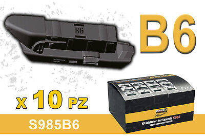 Kit 10 Attacchi B6 Per Spazzole Tergicristallo Carall S985 Flat e T191 Ibrida