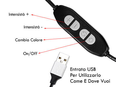 Barra Lampada Led Per Monitor Schermo PC Computer TV Notebook 5V USB CCT