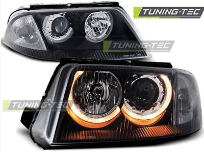 Coppia Fari Fanali Anter Tuning PASSAT 3BG B5 FL 09.00-03.05 ANGEL EYES Nero