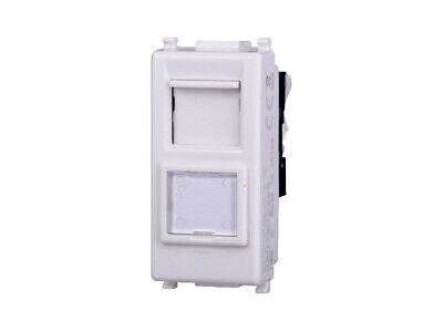 ETTROIT Connettore Rete Presa Dati RJ45 CAT5E Colore BIANCO Compatibile Con