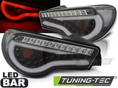 Coppia Fari Fanali Posteriori Tuning GT86 12-16 LED BAR Nero Freccia Dinamica