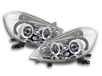 Coppia Fari Fanali Anteriori Tuning Clio R 05- cromato