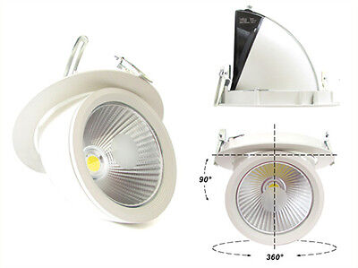 Faro Led Da Incasso Snooker COB 30W Bianco Caldo Orientabile 360 Gradi Orizzonta