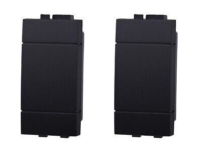 ETTROIT 2 Pezzi Copritasti Copriforo Falso Polo 1P Nero Compatibile Con Bticino