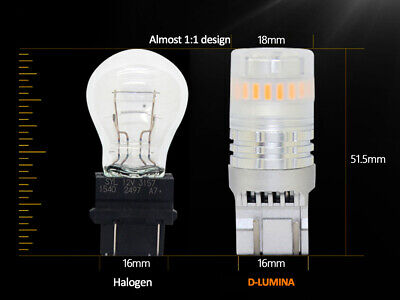 Lampada Led T20 7443 7440 Canbus Arancione Ambra 12V No Polarita IP67