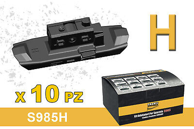 Kit 10 Attacchi H Per Spazzole Tergicristallo Carall S985 Flat e T191 Ibrida Me