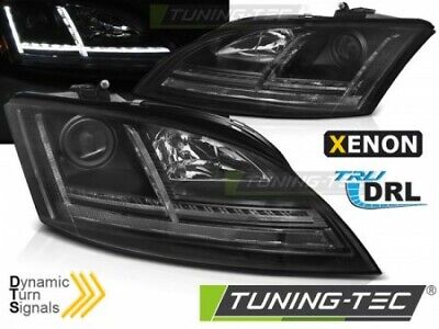Coppia Fari Fanali Anteriori Tuning  TT 06-10 8J NERO LED HID DRL NO AFS