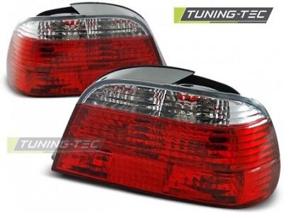 Coppia Fari Fanali Posteriori Tuning E38 06.94-07.01 Rosso/Bianco
