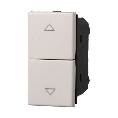 ETTROIT Pulsante Doppio Interbloccato Saliscendi 10A Colore Bianco Compatibile