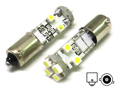 Coppia Lampade Led Canbus BAX9S H6W 8 Smd No Errore Piedi Storti 12V Posizione