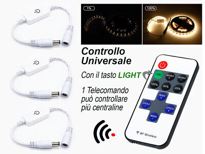 Led Dimmer Manuale Su Cavo + Telecomando RF 12V 24V 6A RF101S