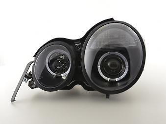 Coppia Fari Fanali Anteriori Tuning classe E W210 1997 >2001 nero