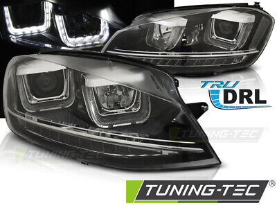 FARI ANTERIORI U-LED LUCE DRL NERO per GOLF 7 11.12-17