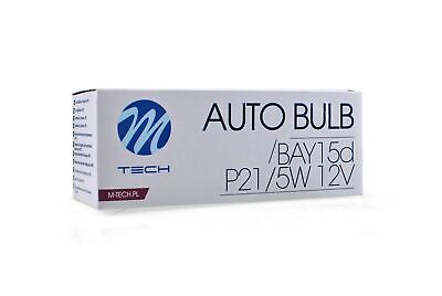 LOTTO DI 10 PEZZI Lampada M-TECH BAY15d 12V P21/5W CLEAR
