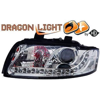 Coppia fari fanali anteriori TUNING A4 00-04 no cabrio chrome Dayline