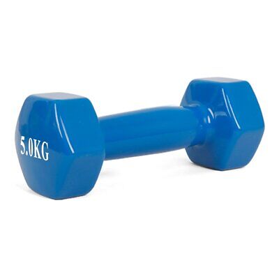 Ghisa Manubrio per Palestra Ricoperto di Gomma 5 Kg <ul><li>Manubri Rivestiti