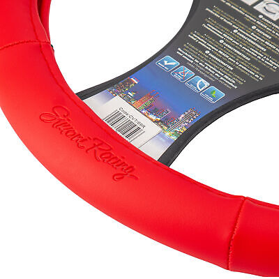 Coprivolante Pretty red Ecopelle rossa inserti neri per volanti diametro