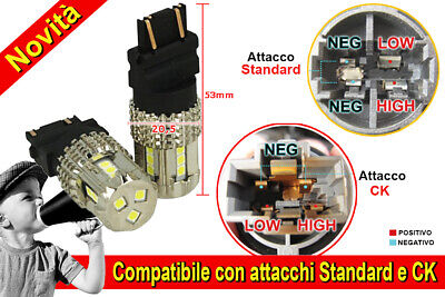 Lampada Led 3157 T25 12V 45W Bianco No Polarita Super Luminoso Compatibile Con