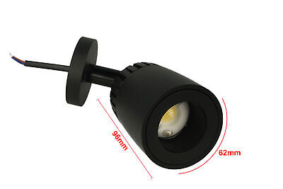 Faro Lampada Led Da Soffitto Parete Muro 10W Bianco Neutro Corpo Nero Angolo Lu