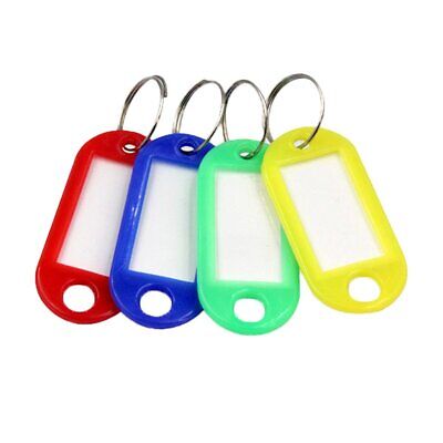 4 Pezzi Portachiavi, Targhette Portachiavi Plastica Scrivibile con Etichetta