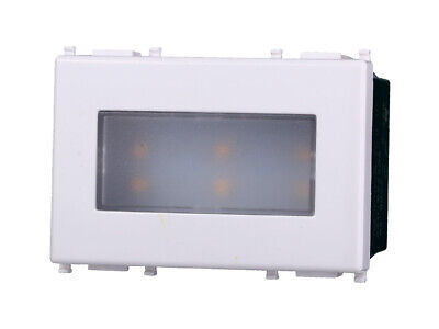 ETTROIT Lampada Led Segnapasso 3P 220V Bianco Caldo 3000K Compatibile Con Vimar