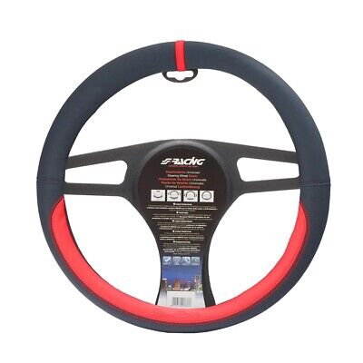 Coprivolante Carrera Red EVO Eco pelle nera con inserti rossi per volanti