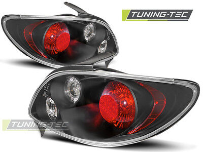 Coppia fari fanali posteriori TUNING 206 98-05 3/5 pt NERI (NO CC)