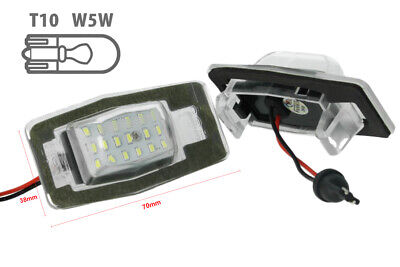 Kit Luci Targa Led 323 12V 2W Bianco Canbus No Errore Attacco T10 W5W