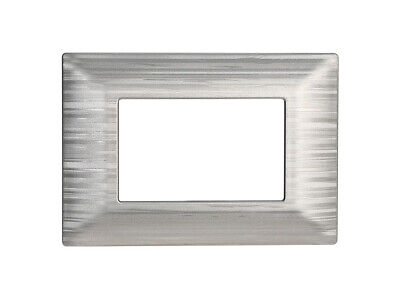 ETTROIT Placca Plastica Serie Starlight 3P Colore Silver Satinato Compatibile