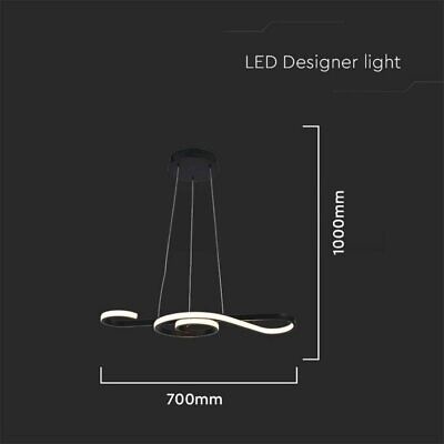 Lampadario LED a Sospensione 18W 2260lm Design Moderno Circolo Spirale Lunga