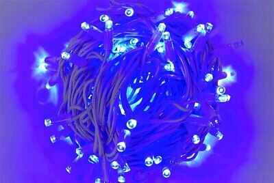 Catena Luminosa di Luci Led IP65 30 Metri Con 300 Filo Bianco Luce Blu