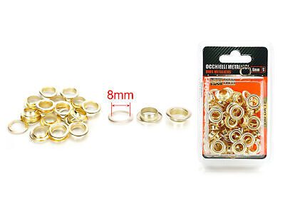 40pcs Occhielli Autoperforanti In Ottone &Oslash;8mm <ul><li>Occhielli