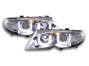 Coppia Fari Fanali Anteriori Tuning Angel Eyes serie 3 E46 Limo/Touring 02-0