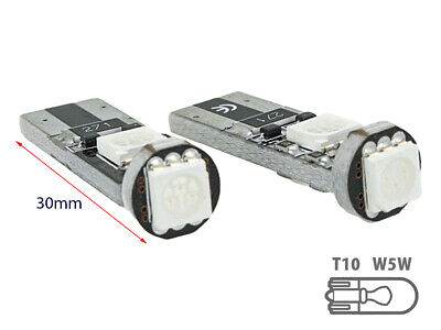 Lampada Led Canbus T10 W5W 3 Smd 5050 12V Colore Blu No Polarita No Errore