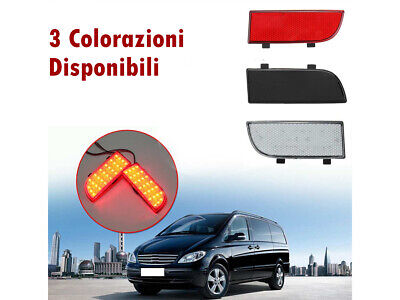 Kit 2 Fanali Posteriori A Led Trasparente Luce Bianco Rosso Per Benz