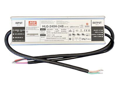 MeanWell HLG-240H-24B Alimentatore IP67 240W 24V 10A Dimmerabile 1-10V PWM