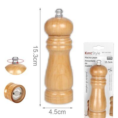 Macinapepe In Legno Macina Pepe e Sale Colore Beige 15,3cm <ul><li>Macinapepe