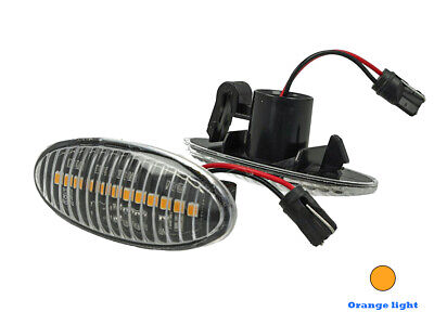 Kit Freccia Laterale a Led Side Marker Lente Trasparente Luce Arancione Per Nis
