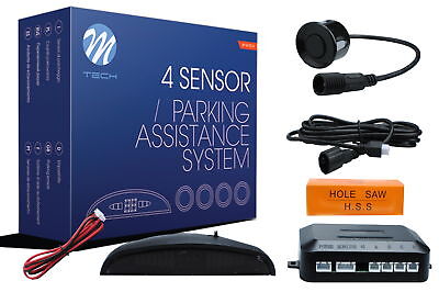 kit 4 Sensori di parcheggio CP5 connettori buzzer NERO pdc universali