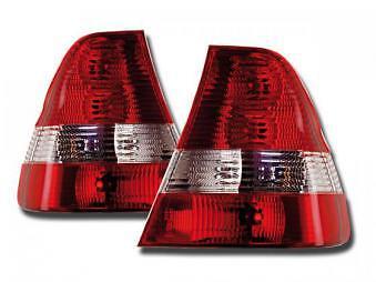 Coppia Fari Fanali Posteriori Tuning serie 3 Compact E46 01-04 rosso bianco